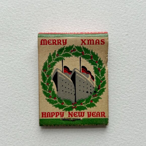 1930s Antique Christmas Holiday Matchbook - Picture 2 of 3